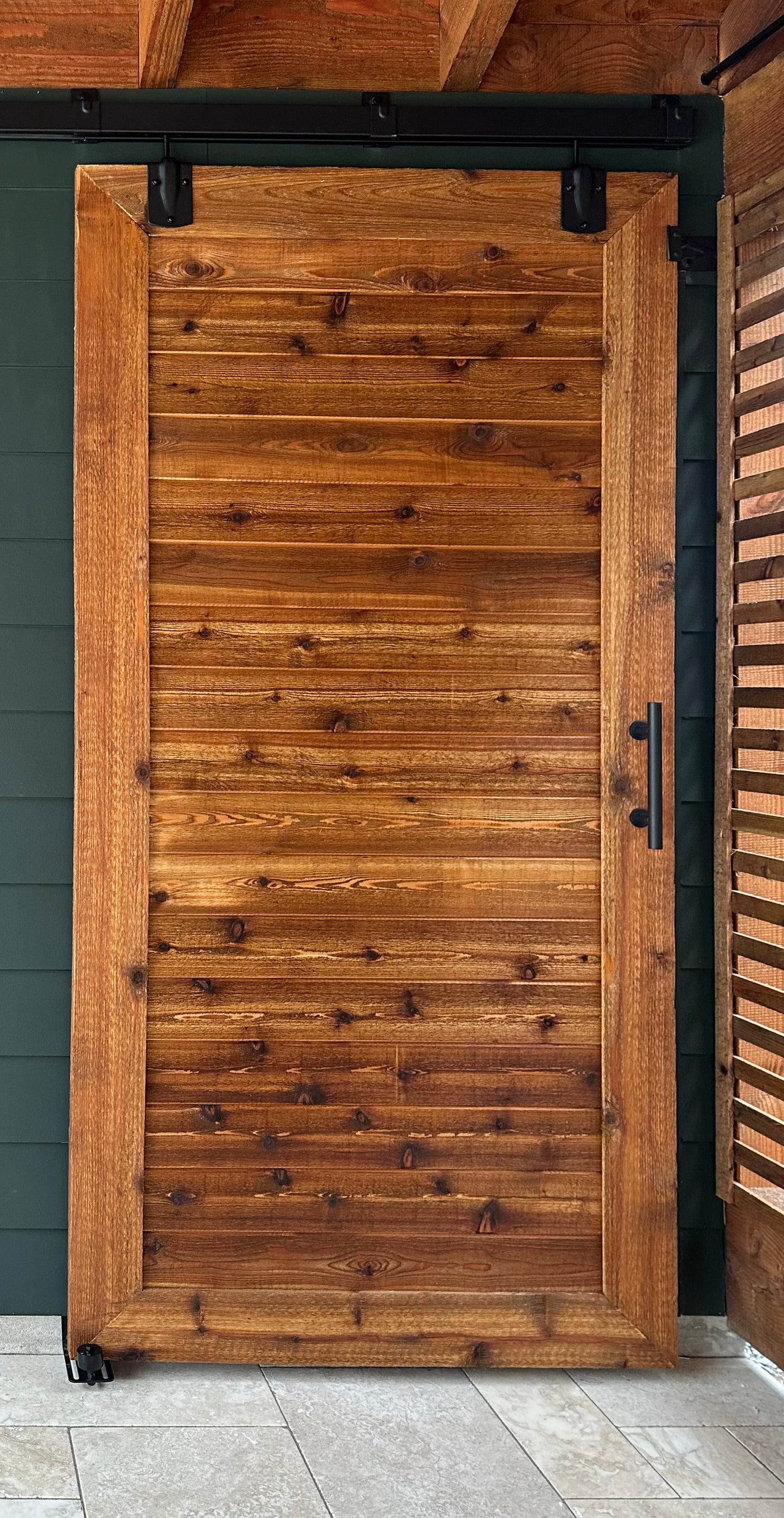 Rustic Cedar Wood Barn Door – Indoor & Outdoor Sliding Barn Door