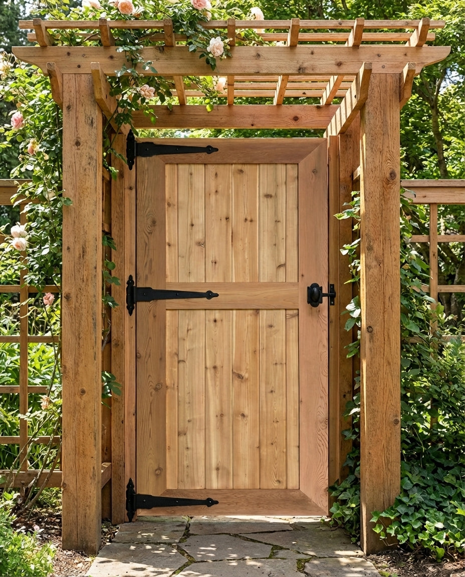 Mission Style Western Red Cedar Gate